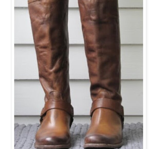 Frye Phillip Harness Tall Leather Harness In Cognac, 7 - Picture 3 of 9